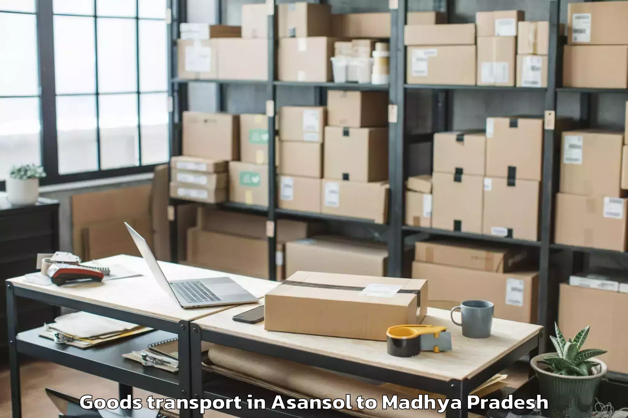 Hassle-Free Asansol to Dewas Goods Transport